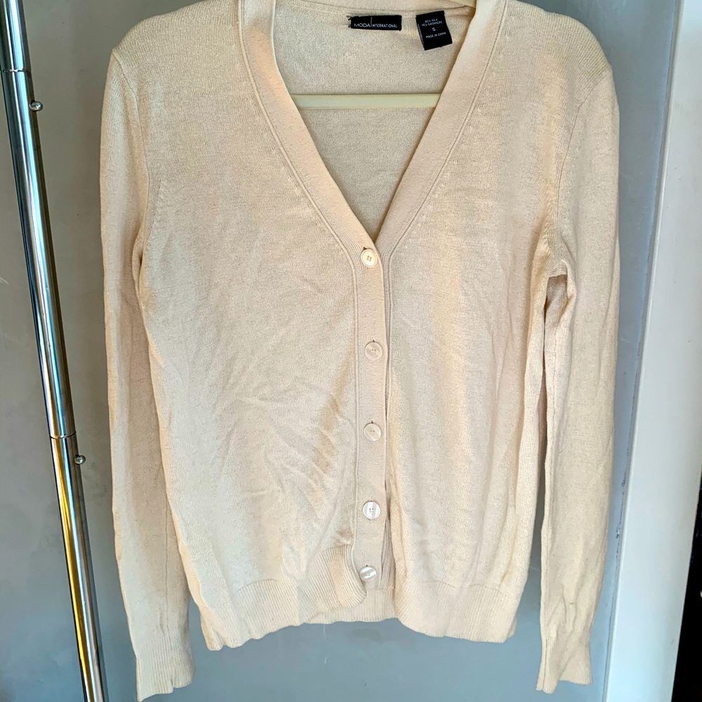 Silk and wool cardigan